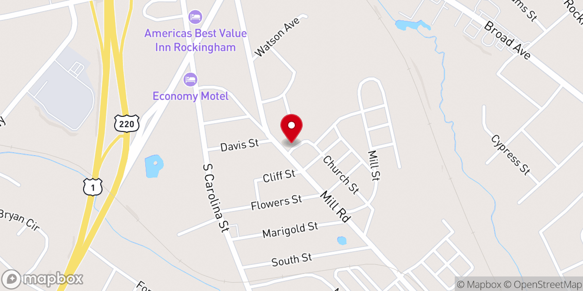 Map showing location of COMMUNITY CHURCH