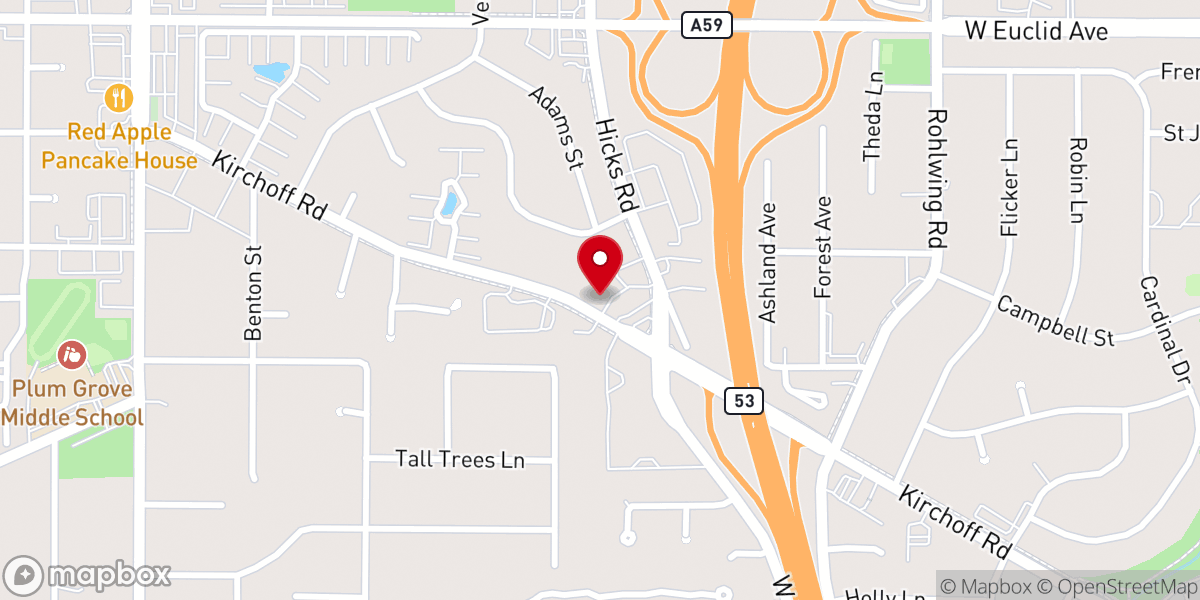 Map showing location of Chinese Baptist Church of Northwest Suburbs