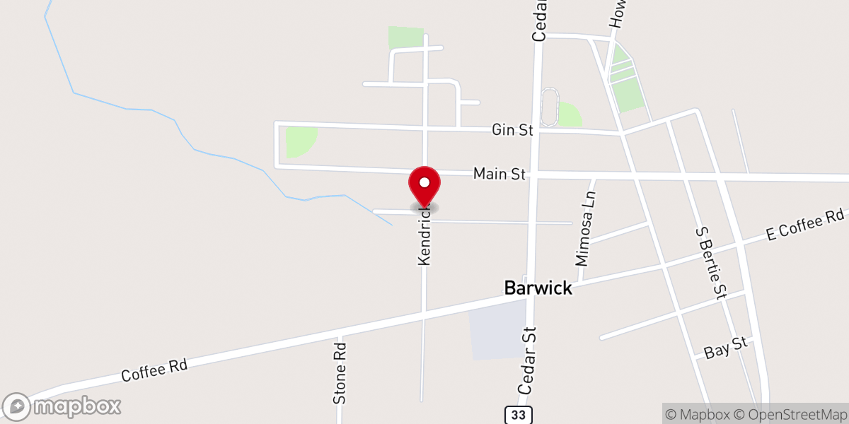 Map showing location of First Missionary Baptist Church