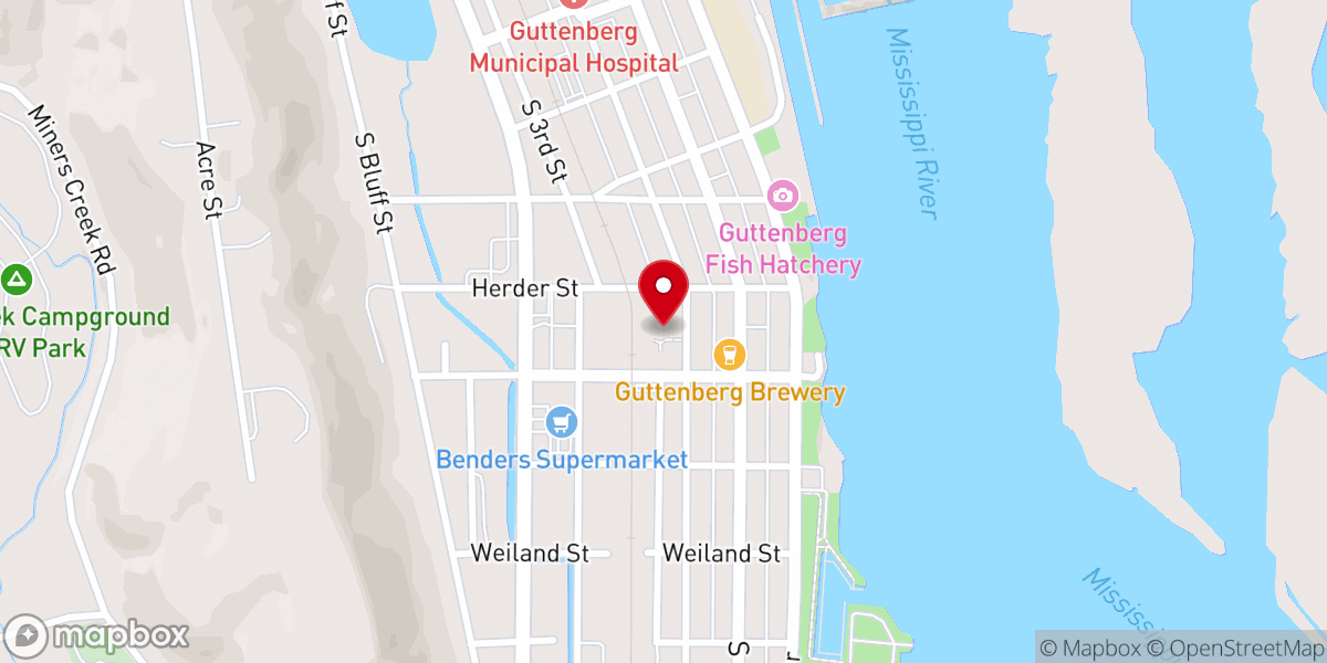 Map showing location of St. Mary Catholic Church