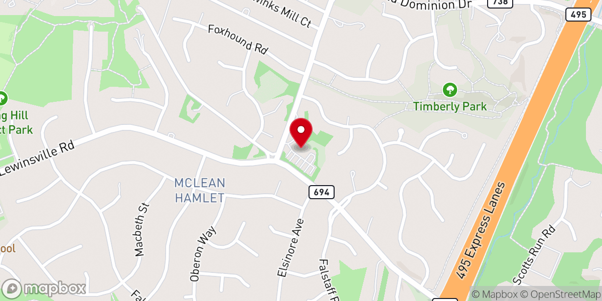 Map showing location of Korean United Methodist Church of Greater Washington