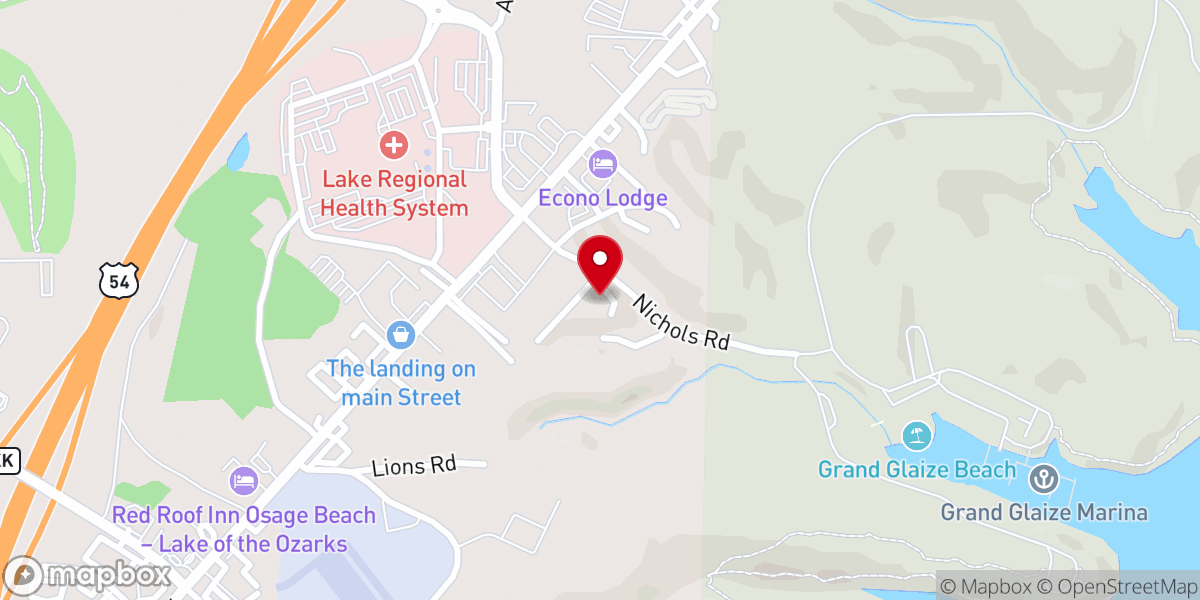 Map showing location of Larry Ollison Ministries
