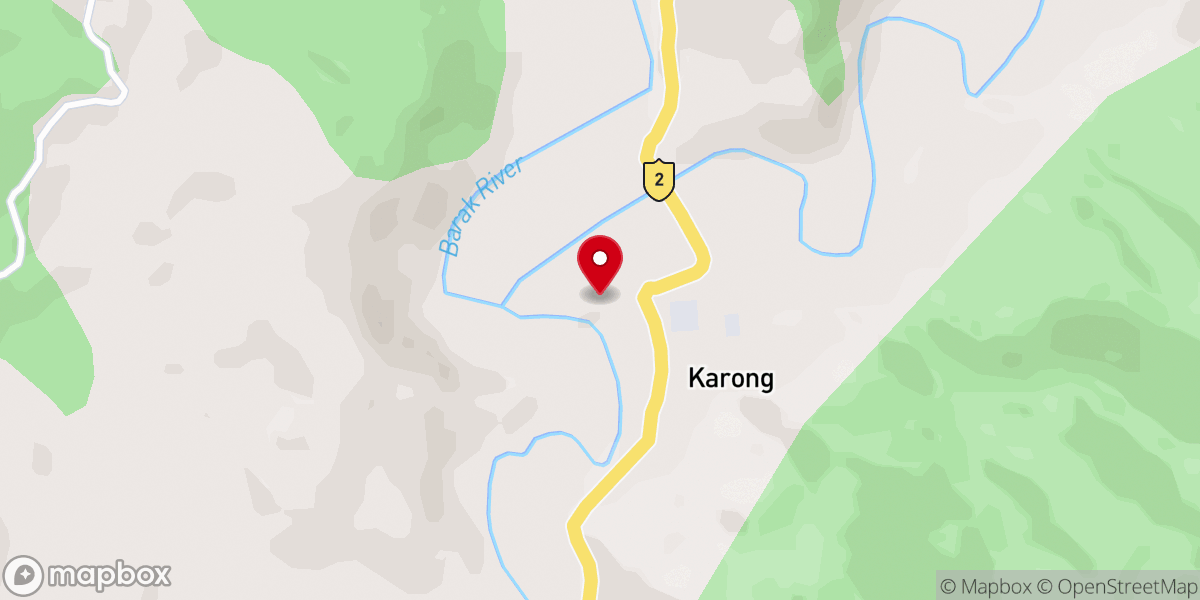 Map showing location of Khabung Karong Baptist Church