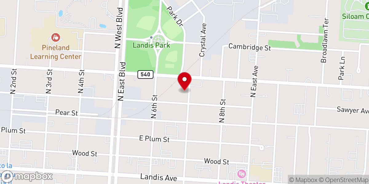 Map showing location of New Bethel AME Church