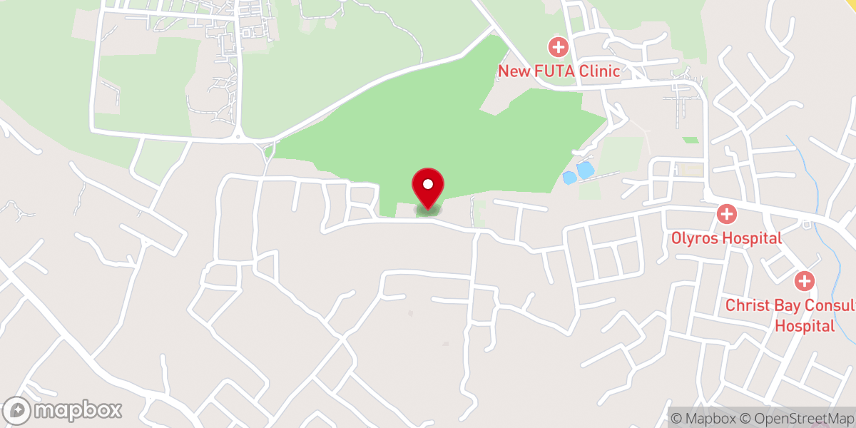 Map showing location of RCCG Graceland Palace