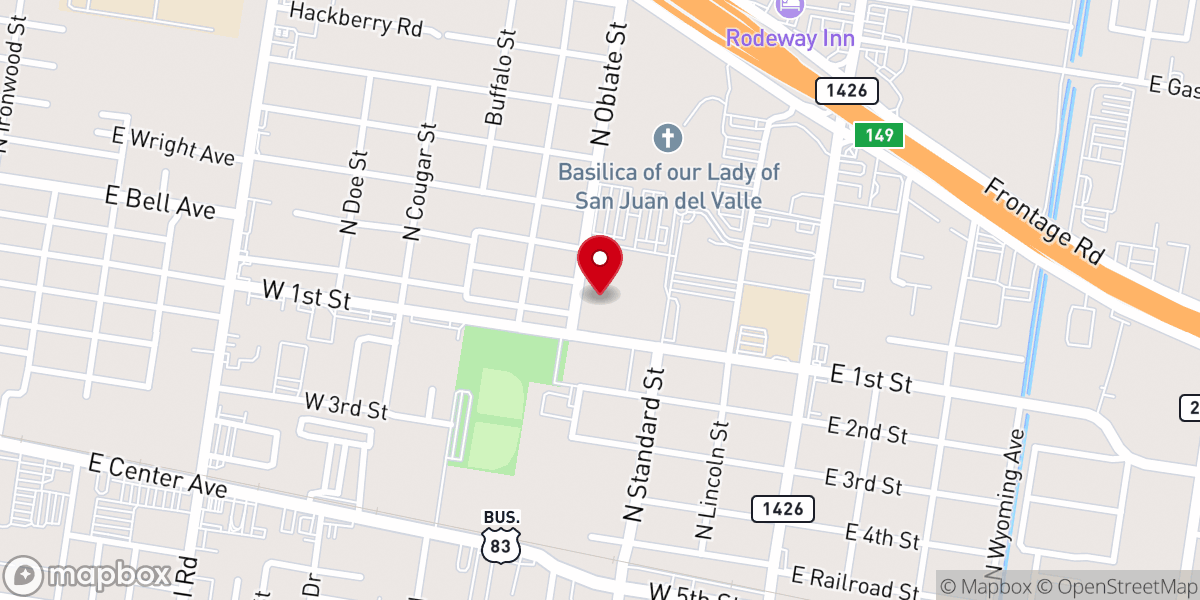 Map showing location of Basilica Maintenance Facility