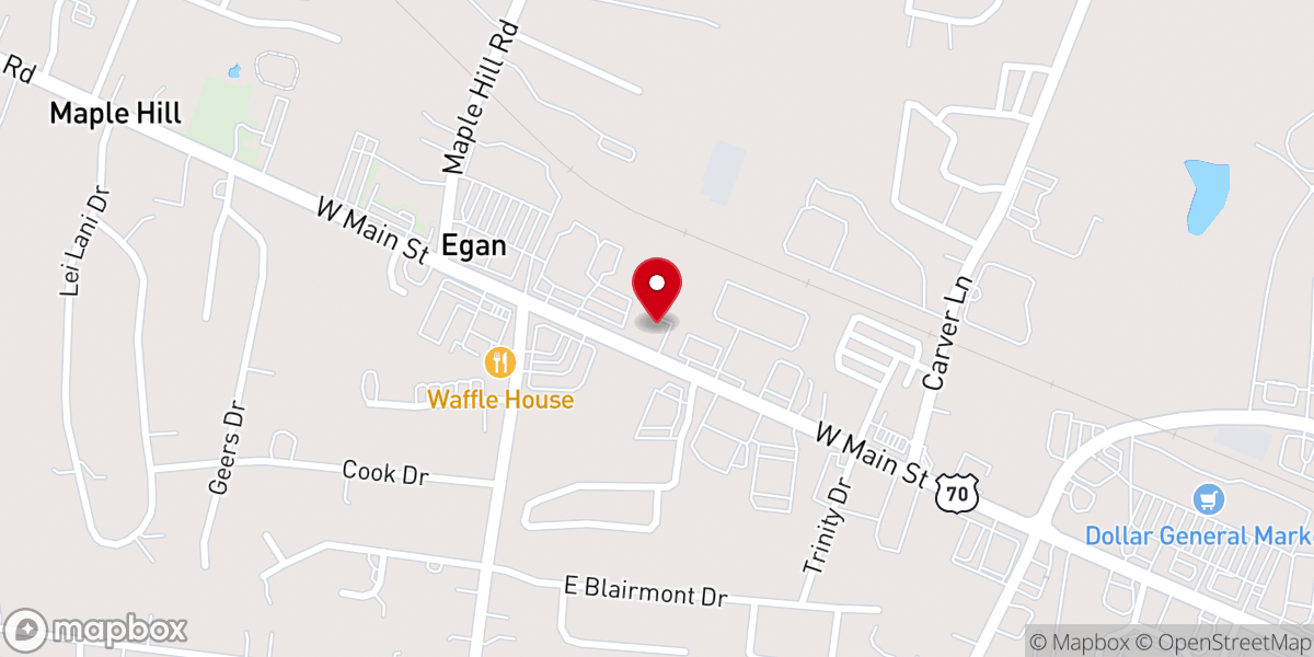 Map showing location of Faith Lutheran Church
