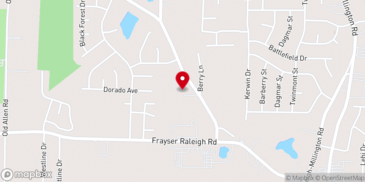 Map showing location of Rock of Salvation M B Church