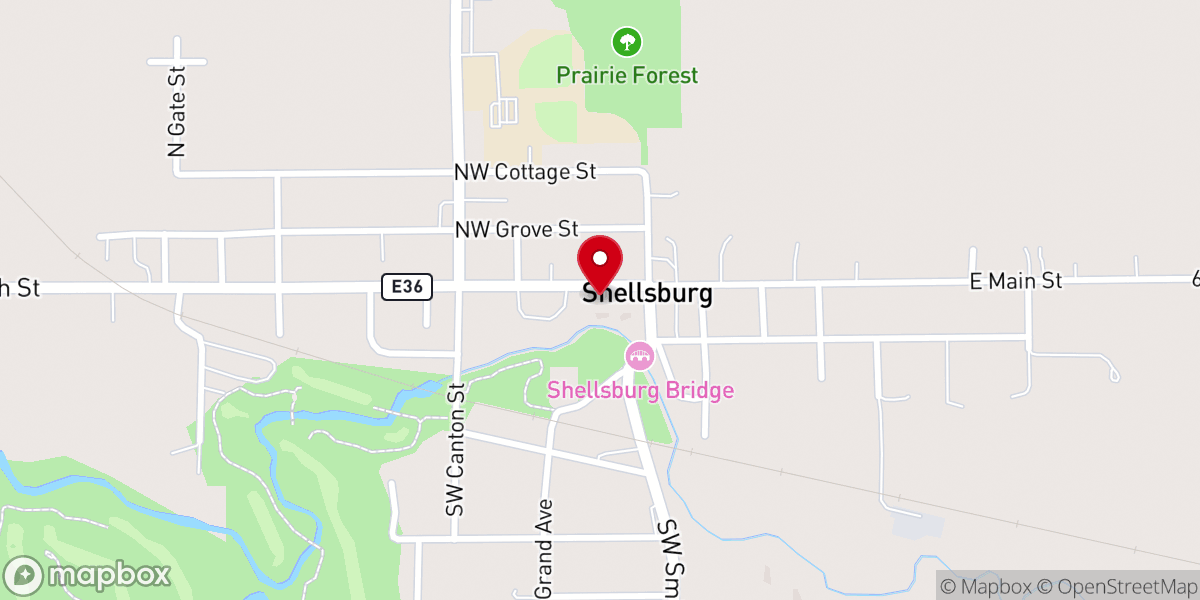 Map showing location of American Legion
