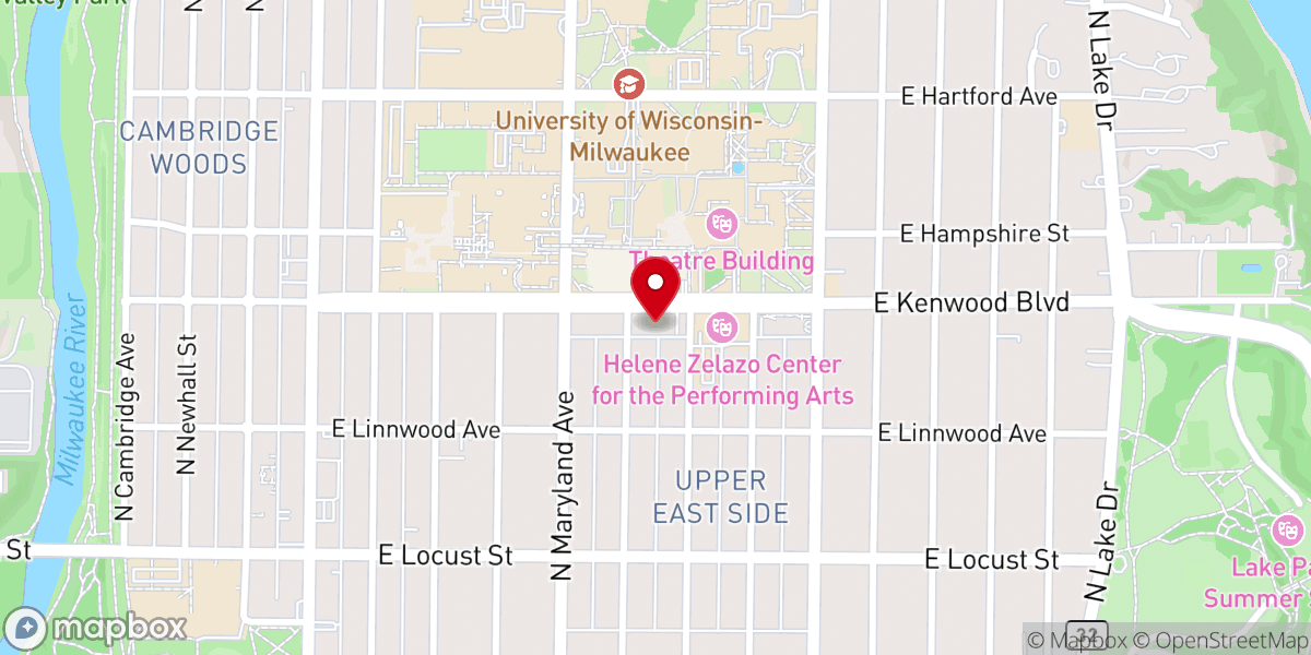 Map showing location of Zao MKE Church