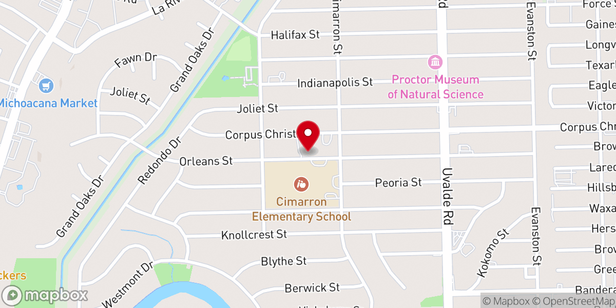 Map showing location of Holy Trinity Global Methodist Church