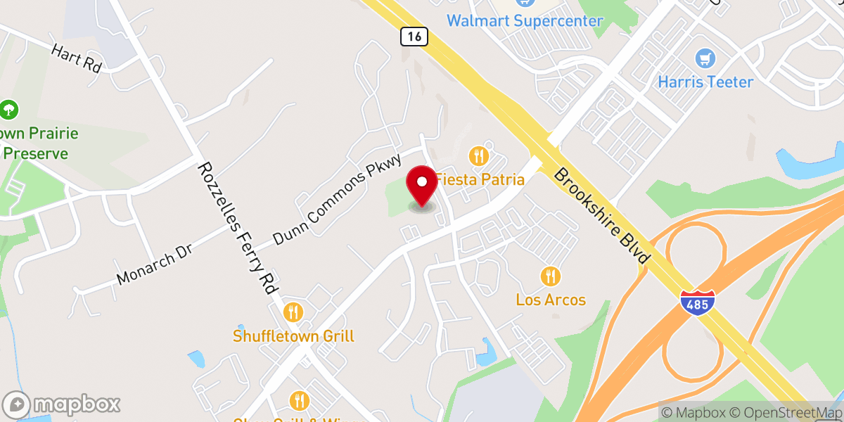 Map showing location of Cooks Memorial Presbyterian Church