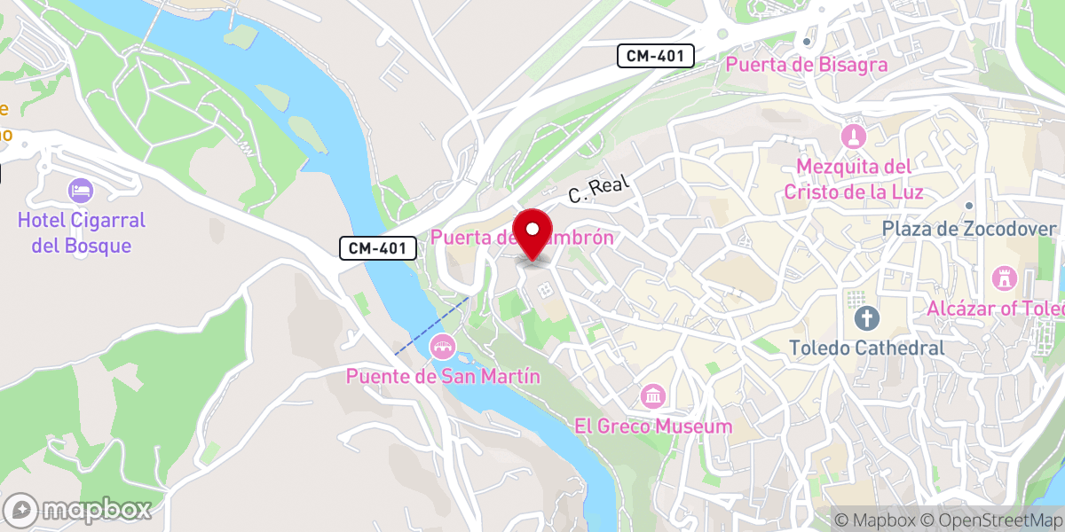 Map showing location of Plaza San Juan de los Reyes