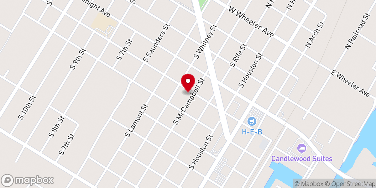 Map showing location of New Hope Church