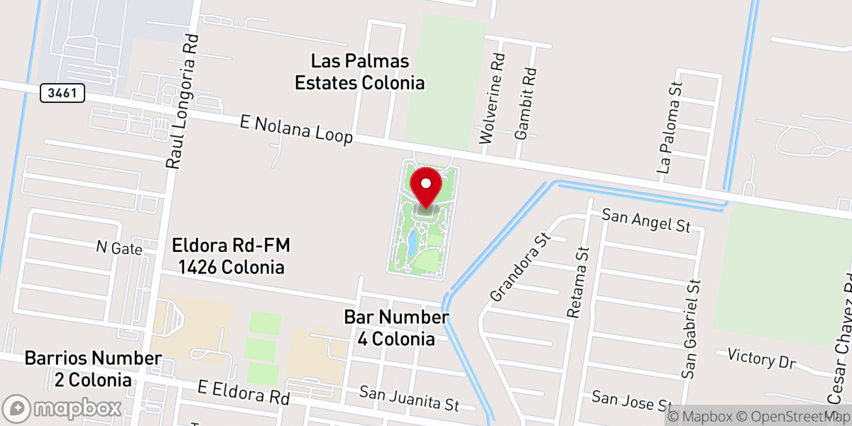 Map showing location of San Juan Park