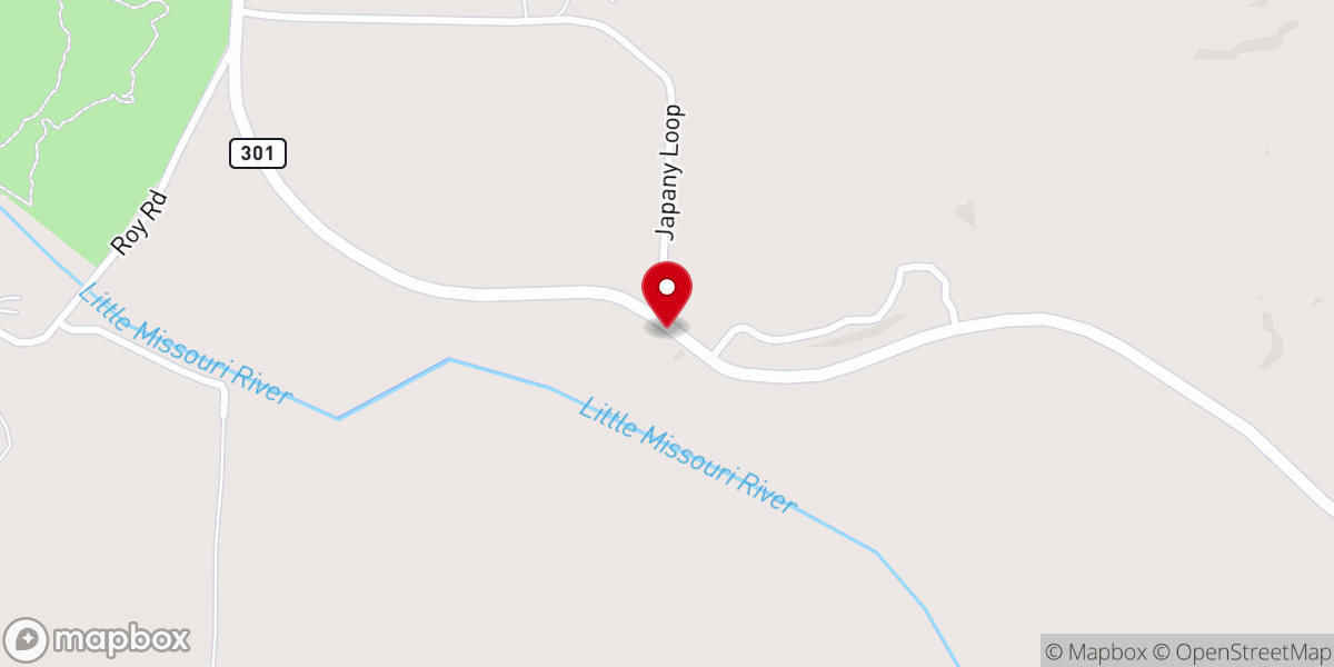 Map showing location of Japany Church