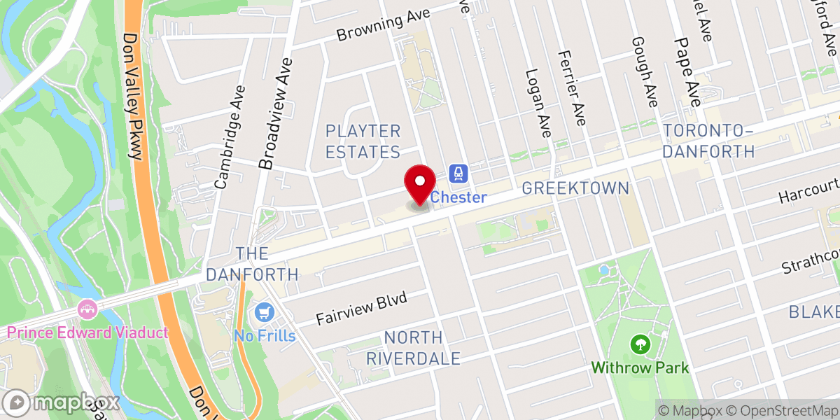 Map showing location of Eastminster United Church