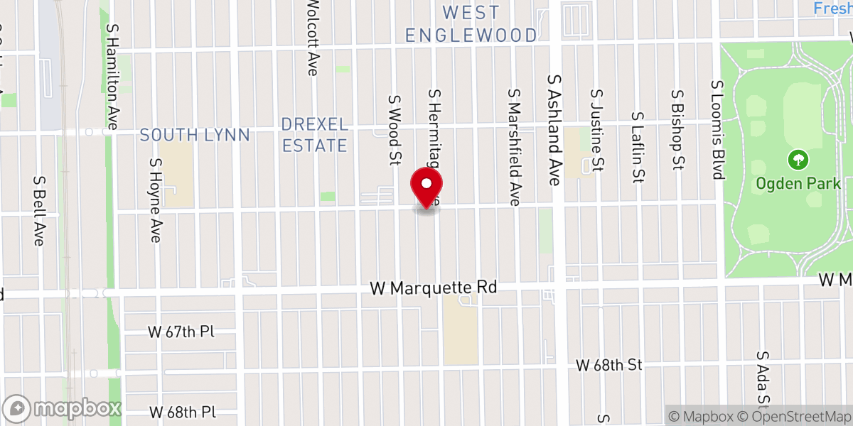 Map showing location of Hopewell Missionary Baptist Church