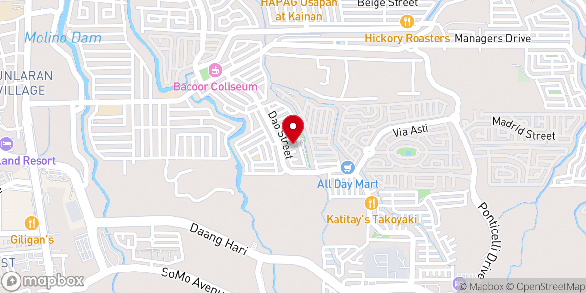 Map showing location of Central Baptist Church