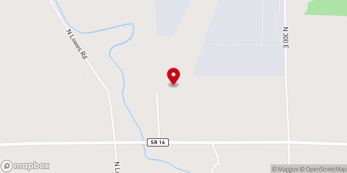 Map showing location of Monon Chapel
