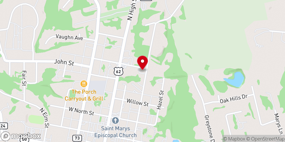 Map showing location of Samaritan Outreach Services