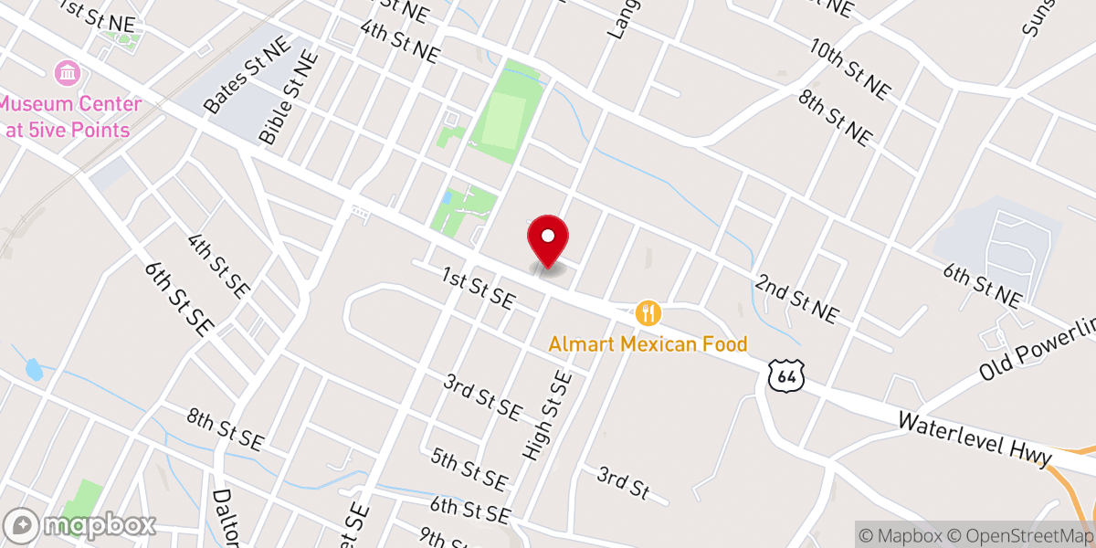 Map showing location of Fellowship of Praise Church
