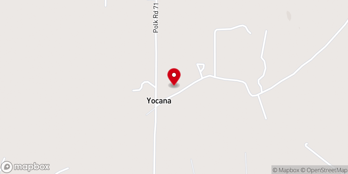 Map showing location of Yocana Baptist Church