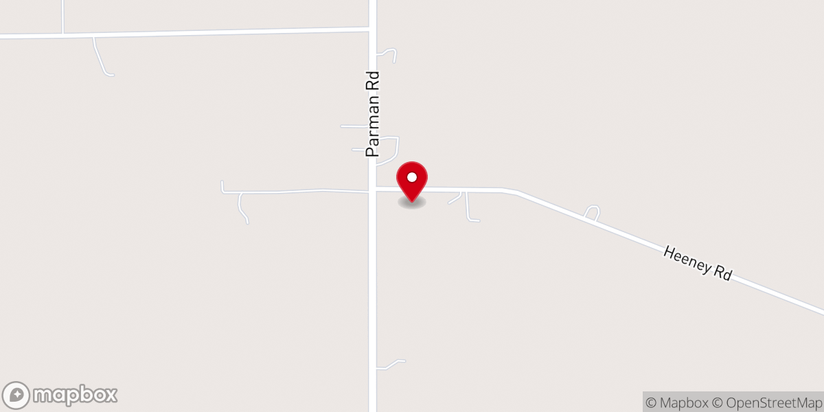 Map showing location of Heeney rd Baptist Church