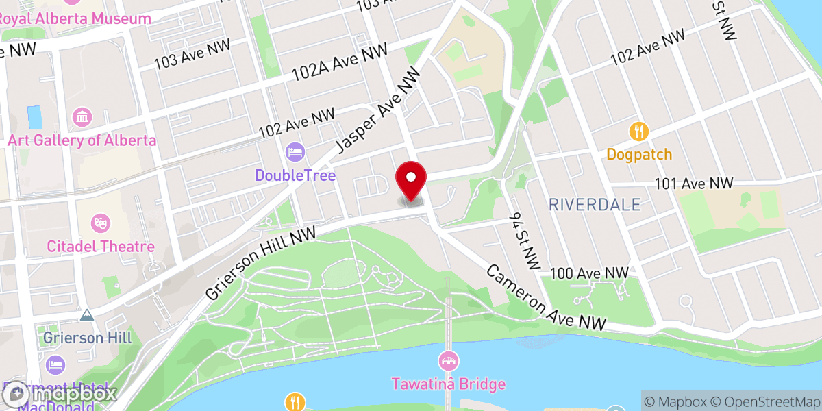 Map showing location of St. Jacob's Syriac Orthodox Church, Edmonton
