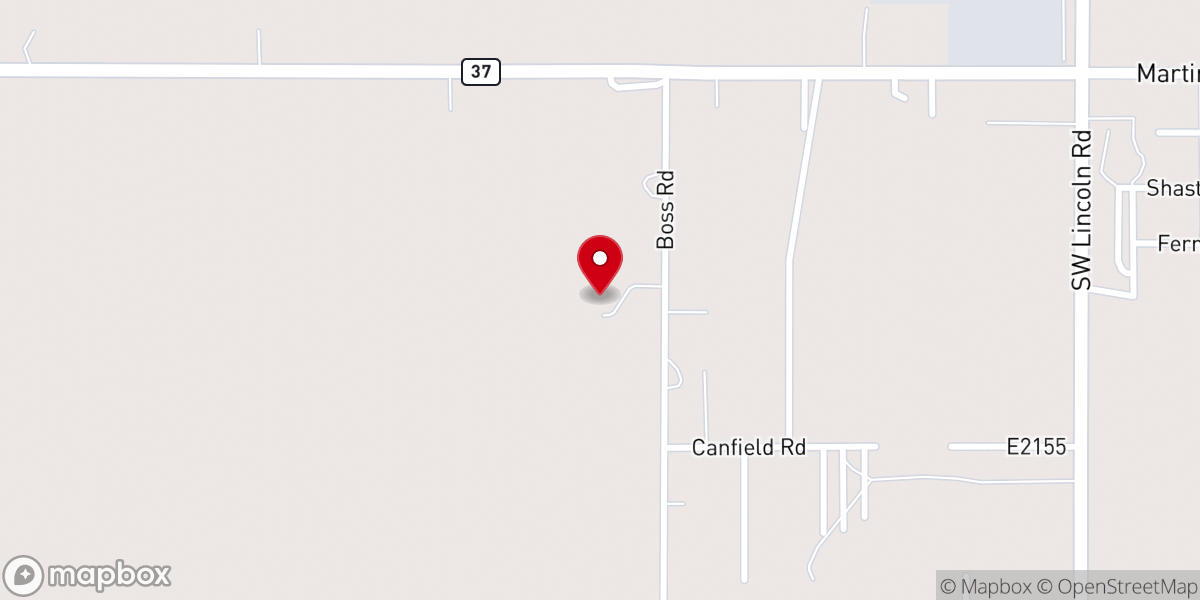 Map showing location of Bok Chito United Methodist Church