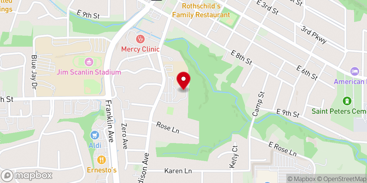 Map showing location of Our Lady of Lourdes Catholic Church