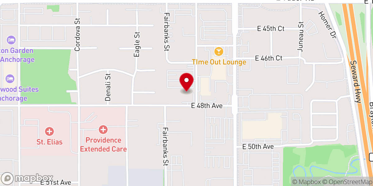 Map showing location of Bread of Life Church
