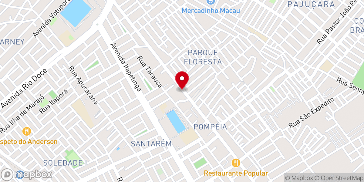 Map showing location of UNIVERSAL POMPÉIA
