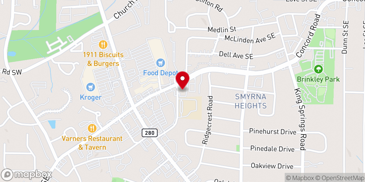 Map showing location of River City Church