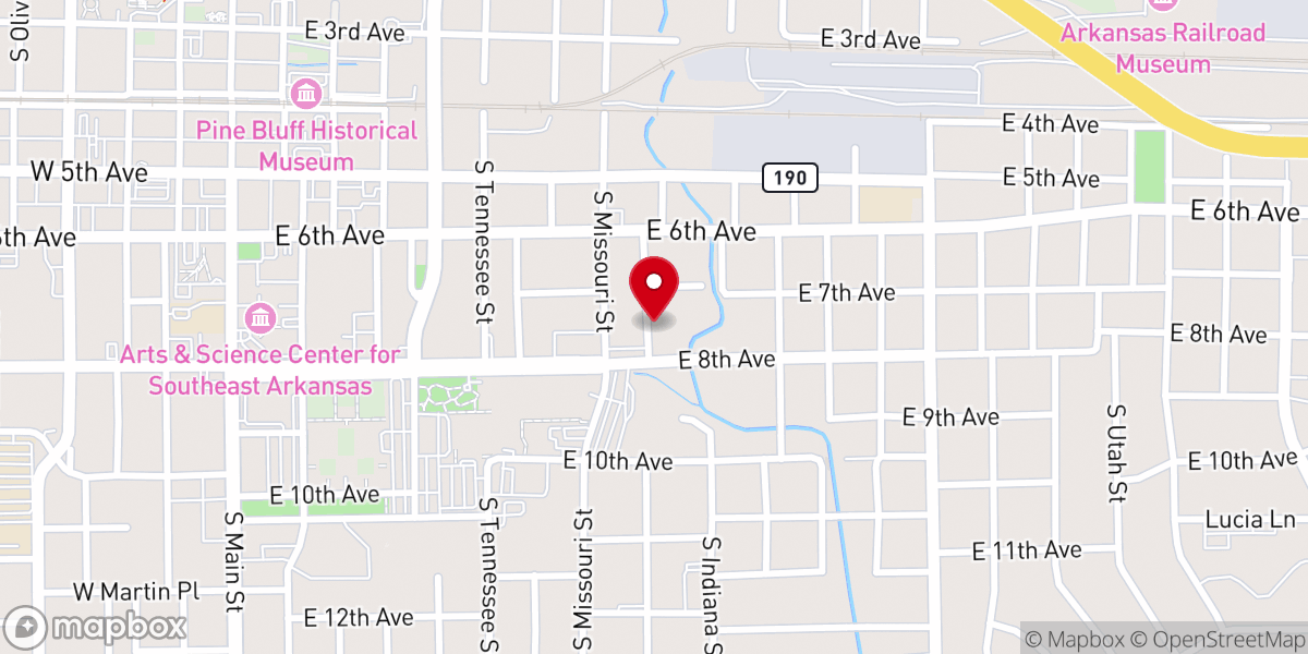 Map showing location of East End Church of God-Christ