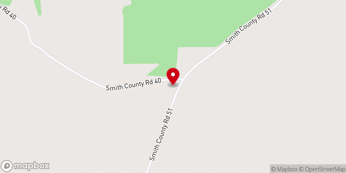 Map showing location of New Sardis Church