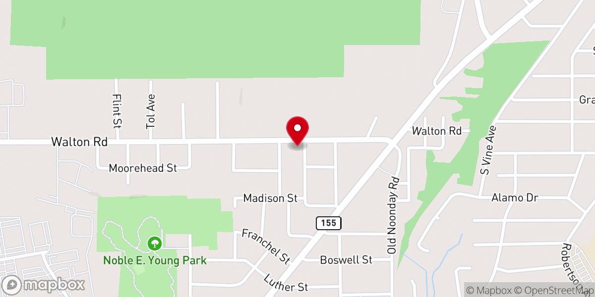 Map showing location of Smith Temple Church of God