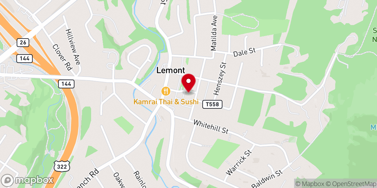 Map showing location of Centre Point United Pentecostal Church