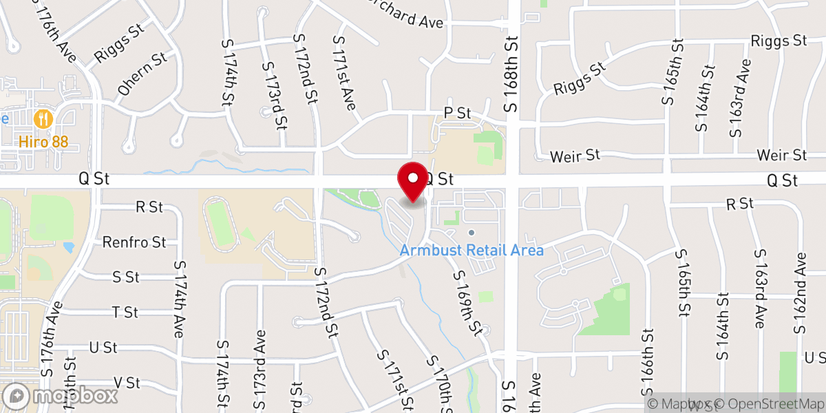 Map showing location of St. Thomas Lutheran Church