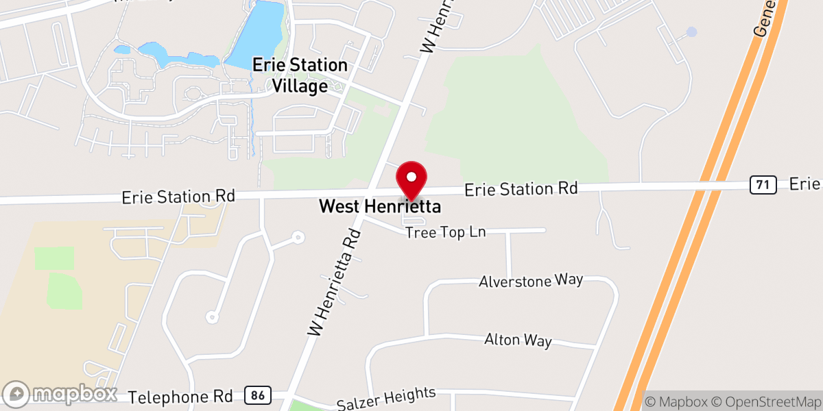 Map showing location of St. Mark Lutheran Church