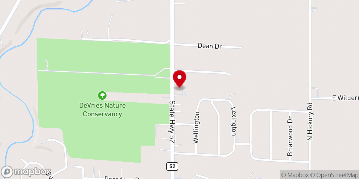 Map showing location of Redeemer Lutheran Church