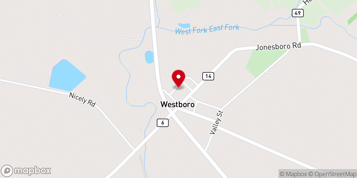 Map showing location of Pentecostal Holiness Church Of Westboro