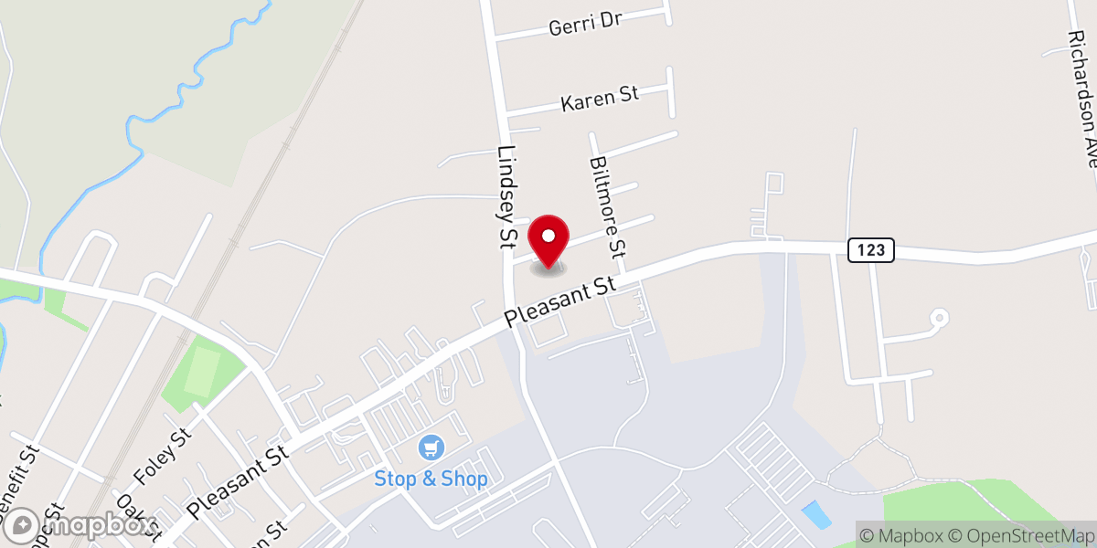 Map showing location of Attleboro Advent Christian Ch