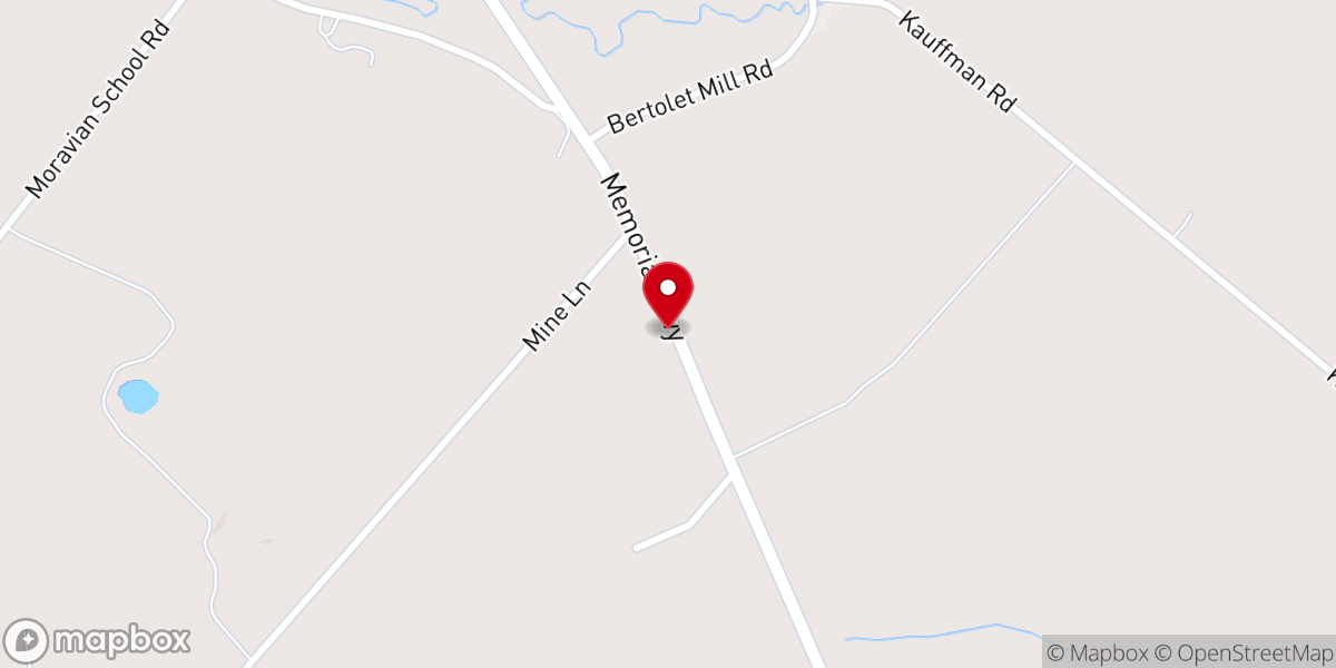 Map showing location of Oley Moravians Pennsylvania Historic Marker