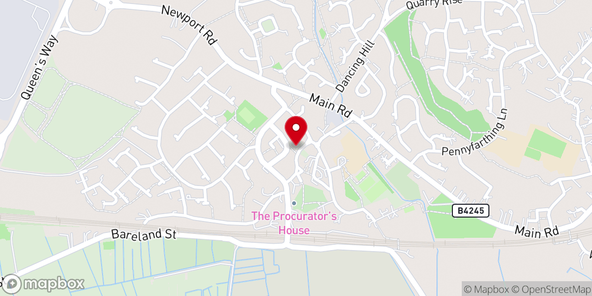 Map showing location of Magor Baptist Church