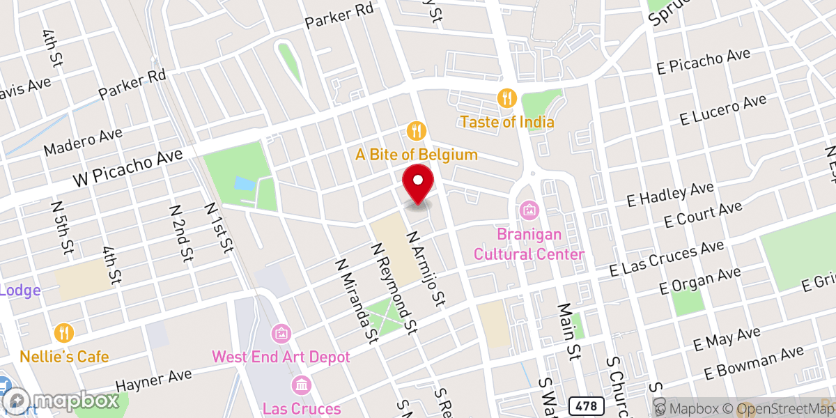 Map showing location of First Church of Christ Scientist