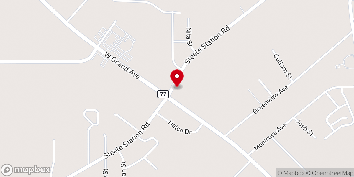 Map showing location of Cross Camp Cowboy Church