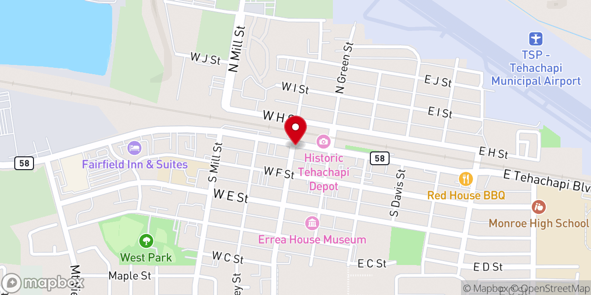 Map showing location of St Judes in the Mountains Anglican Church