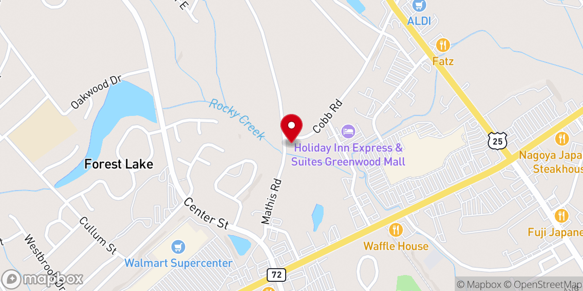 Map showing location of Trinity Pentecostal Holiness Church