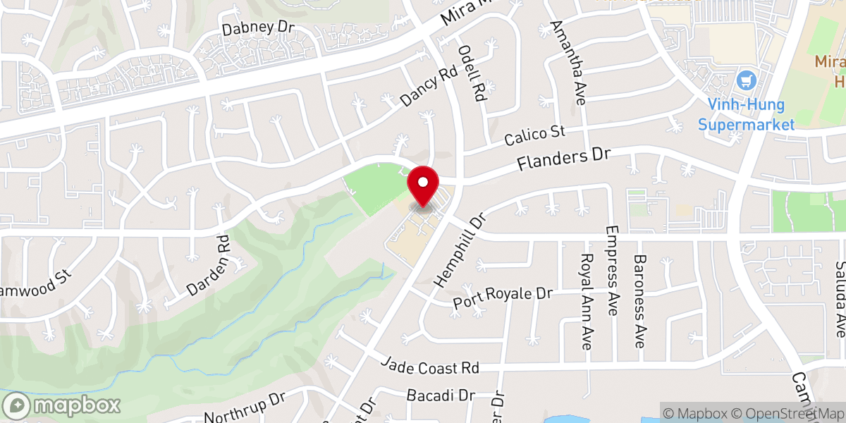 Map showing location of Living Stones Christian Church San Diego